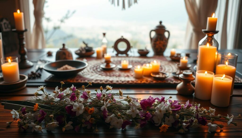 Preparativos para ceremonias espirituales