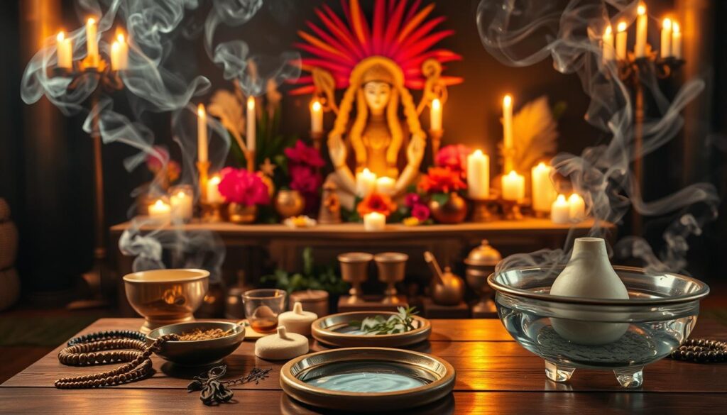 preparación del ritual a Oshún