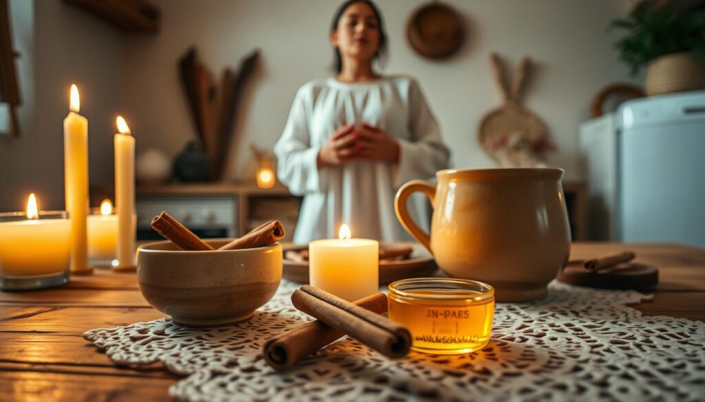 rituales de endulzamiento con miel y canela