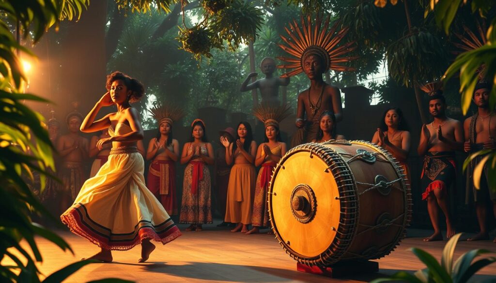 simbolismo del tambor y la danza