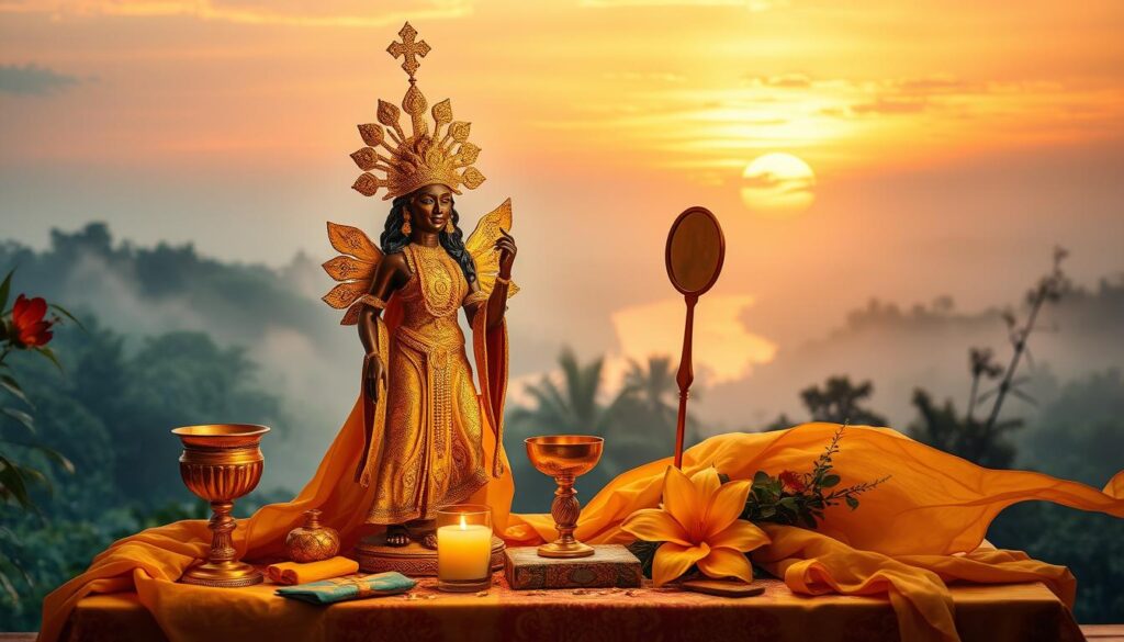 símbolos del ritual a Oshún